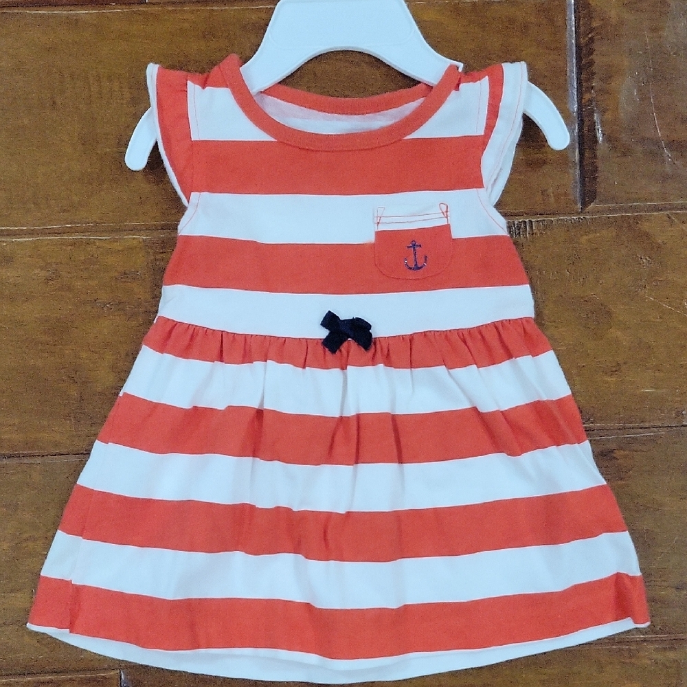 Striped Red and White Kids Dress